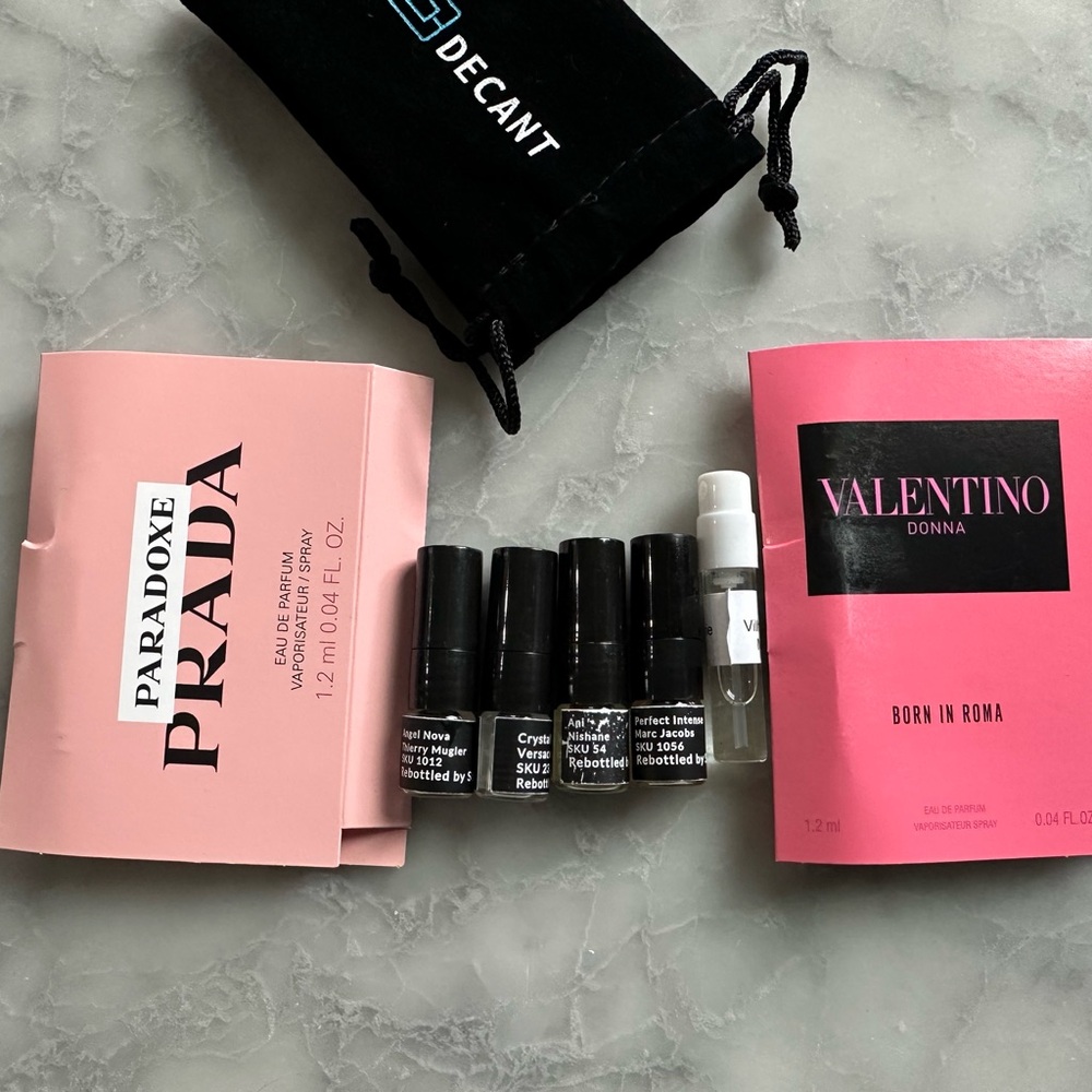 7 Prada, Valentino, Niche fragrance samples